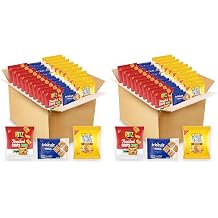 Nabisco Cracker Variety Pack,RITZ Toasted Chips,Wheat Thins Snacks Whole Grain Wheat Crackers and Triscuit Minis Whole Grain-Wheat Vegan Crackers,Pack of 80