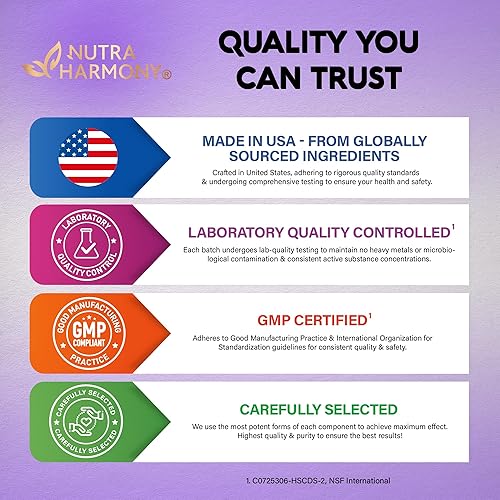 Miniatura 7 de Suplementos naturales de azafrán  Extracto de azafrán puro 88.5 mg  Hecho en Estados Unidos  Estado de ánimo  Enfoque  Visión  Apoyo energético