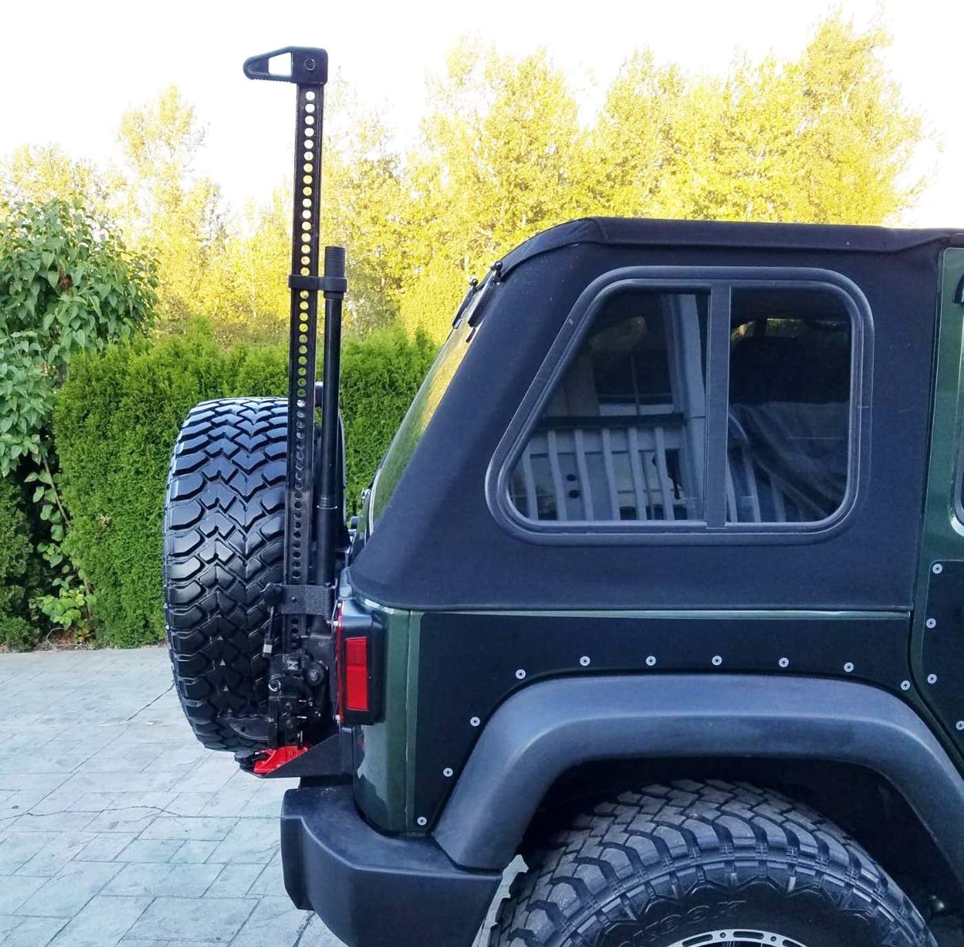 OMOTOR Off-Road Tailgate High Lift Jack Mount Bracket fit for Jeep Wrangler JK 2007 2008 2009 2010 2011 2012 2013 2014 2015 2016 2017 2018 (JK Tailgate Hi Lift Jack Mount Bracket) : Automotive