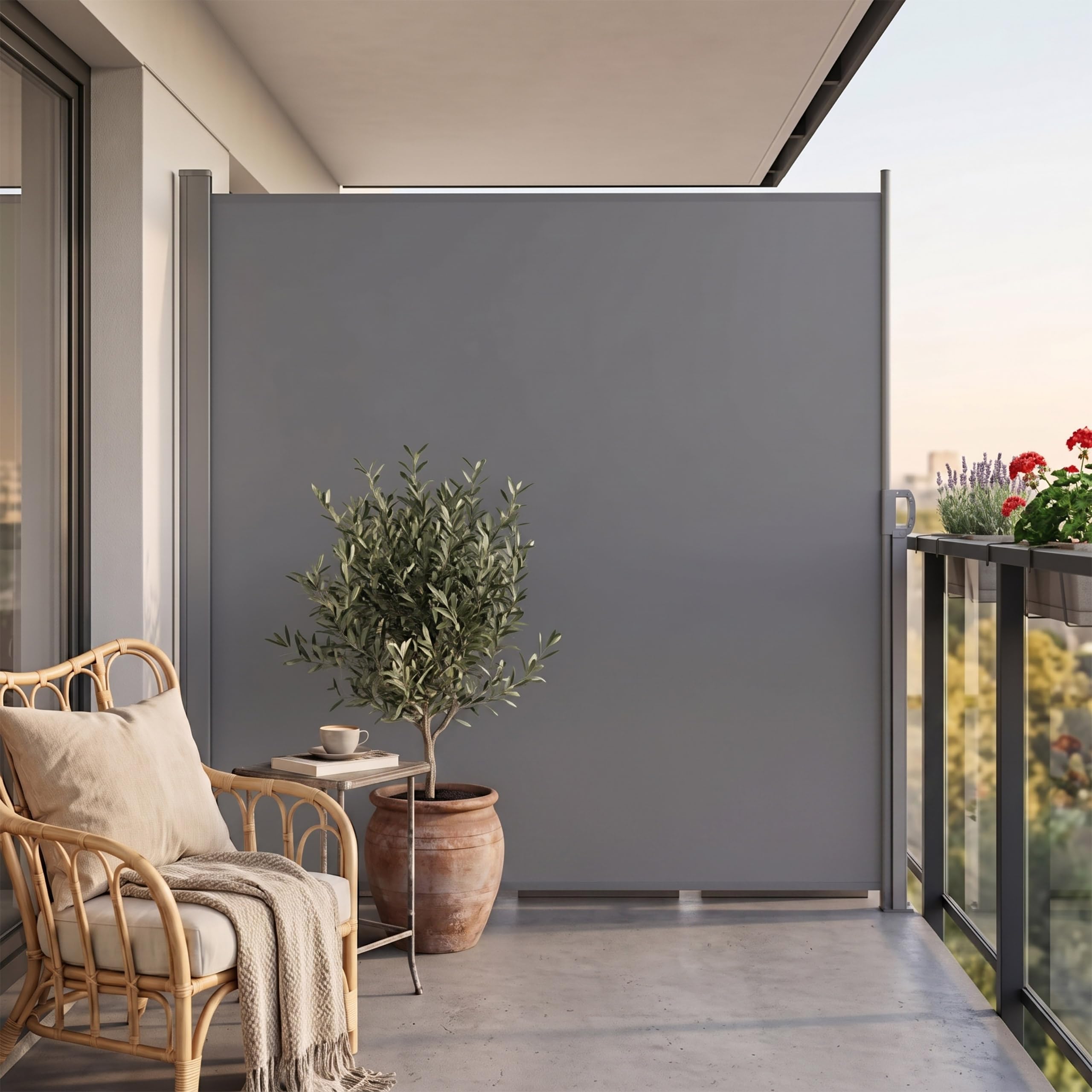 SPRINGOS Toldo lateral extensible de 180 x 400 cm