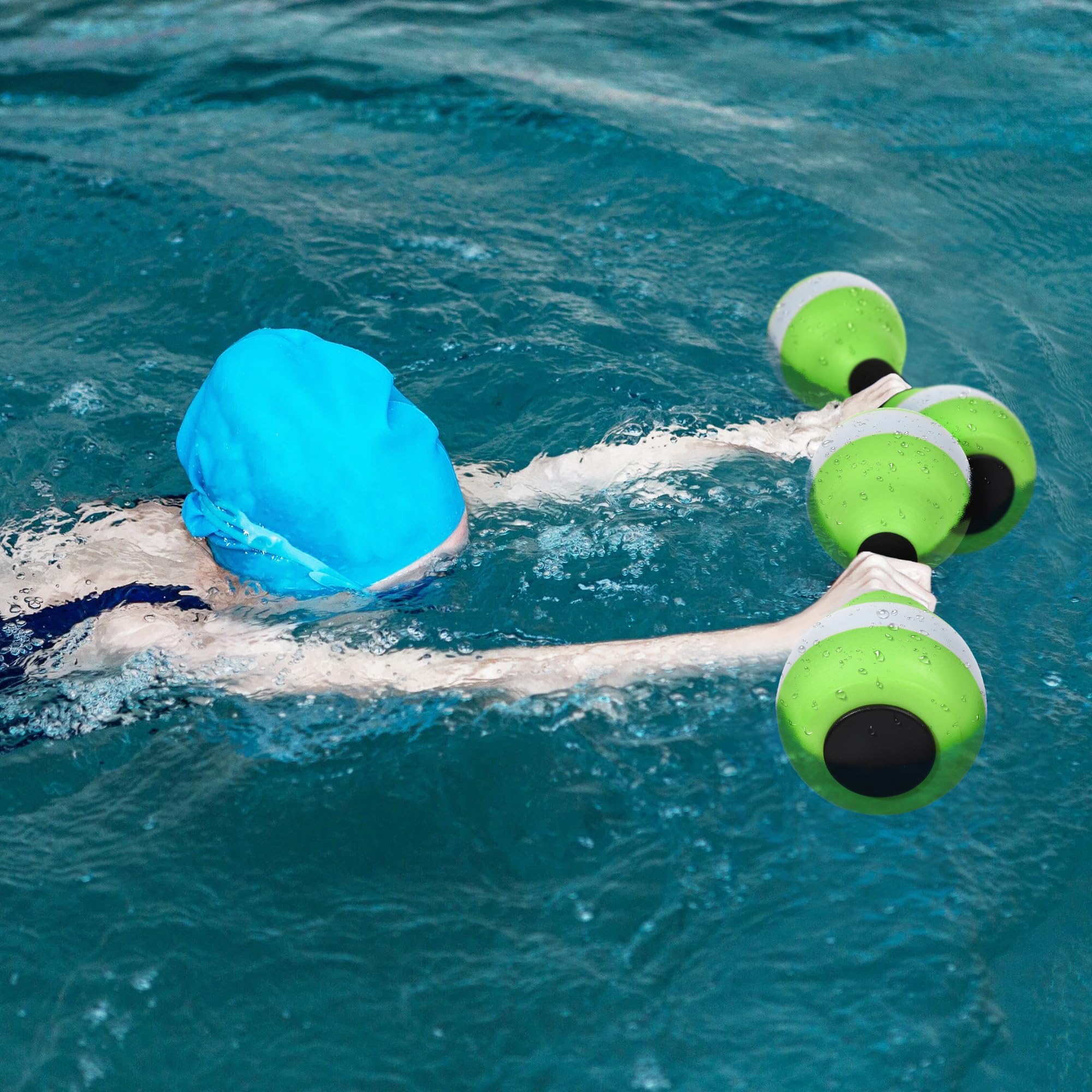 2-teiliges Aquatic Exercise Foam Hantel Set - Pool Fitness Wasser Aerobic Ausrüstung zur Gewichtsreduktion