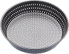 MasterClass Crusty Bake Perforated Pie Dish with Non-Stick Coating, 1 mm Carbon Steel Round Baking Tin, Oven Safe to 220°C, Dishwasher Safe, 23 cm (9 Inch), Grey