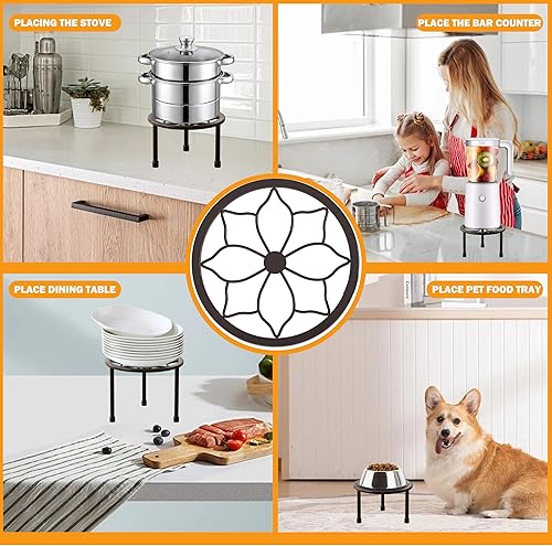 Miniatura 5 de Soporte de Metal para Plantas Interior y Exterior, Soportes de Plantas para Interior para Patio a Prueba de Óxido, Soportes de Maceta de Alta