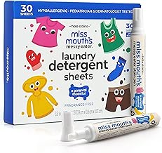 Miss Mouth's Messy Eater Stain Treater Pen - 2 Pack To Go Instant Stain Remover Pen and Detergent Sheets Newborn & Baby Essentials