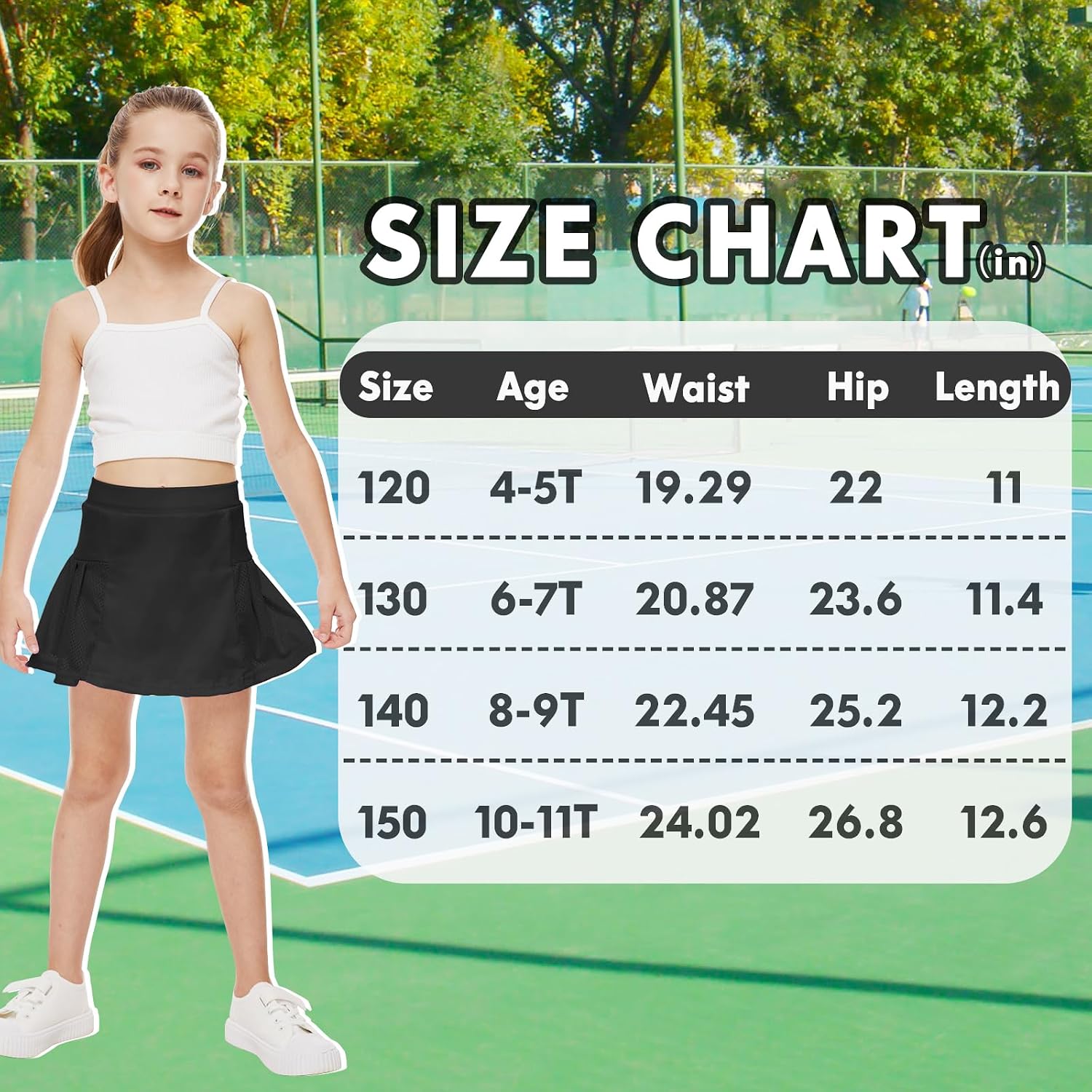 Neutocd Girls Tennis Skirt Skorts for Girls High Waisted Athletic Pleated Skirts with Shorts for Golf Pickleball Running