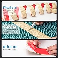 Vista 8 de Art3d Tira de transición de piso de vinilo autoadhesiva con baldosas de despegar y pegar