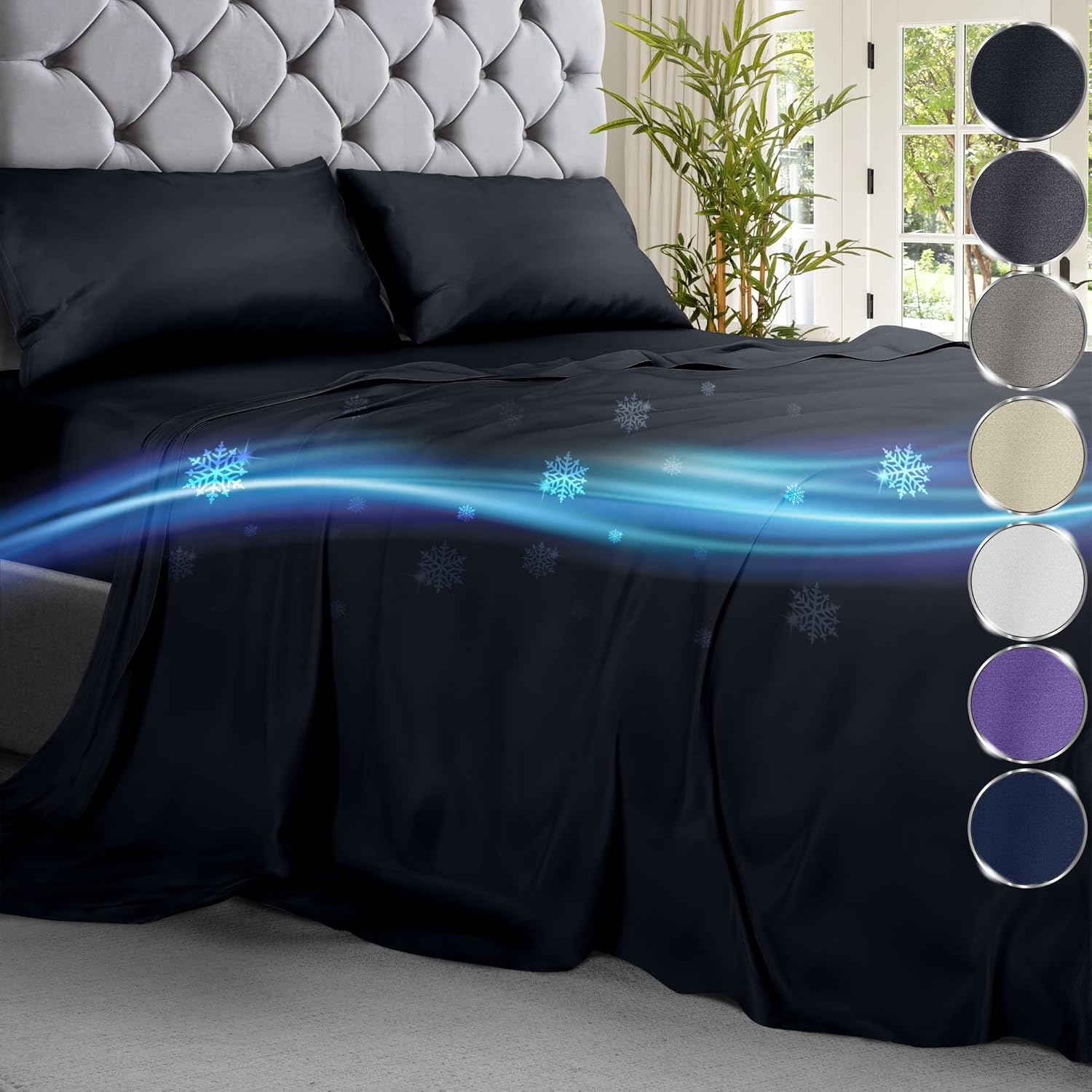 Sábanas de satén King [4 piezas, rosa] Juego de sábanas sedosas de lujo para hotel, juego de sábanas de microfibra extra suave de 1800, resistente a las arrugas, a la decoloración