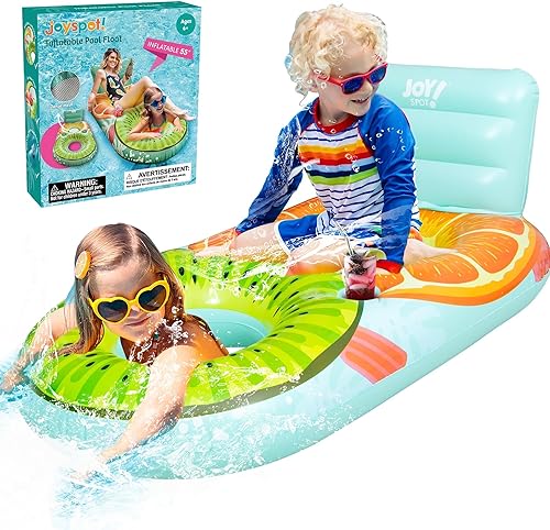 Kids Pool Float with Water Gun,Inflatable Pool Floatie Toys,Space Travel Design with Rocket Spaceman Planet Star,Swimming Beach Party Raft,Summer