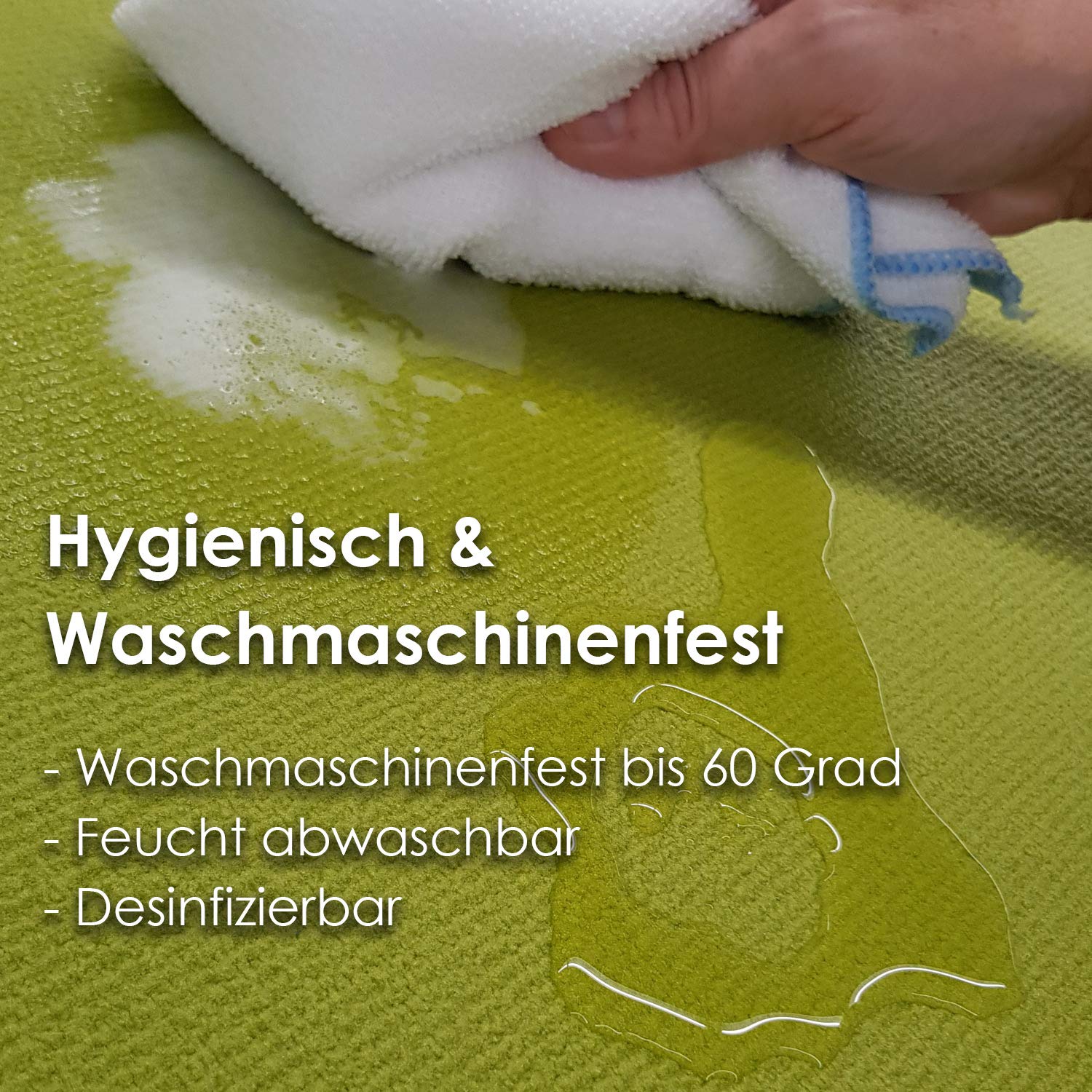 Wunschkind® Krabbelmatte | Krabbelunterlage | Made in Germany | Anti-Rutsch | Öko-Tex 100 | 120x120cm Grau