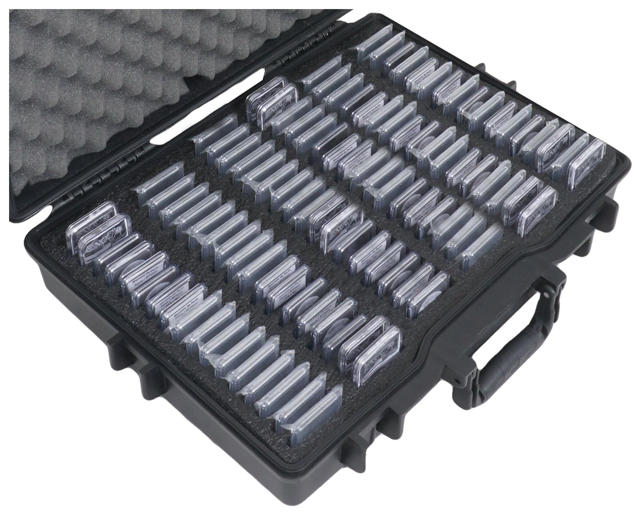 Case Club 106-188 Graded Coin Slab Case - Slotted Foam Separates Slabs - Fits PCGS, NGC & More - Travel Holder for Storage, Transport, & Organization - Hard Shell, Plastic, Waterproof