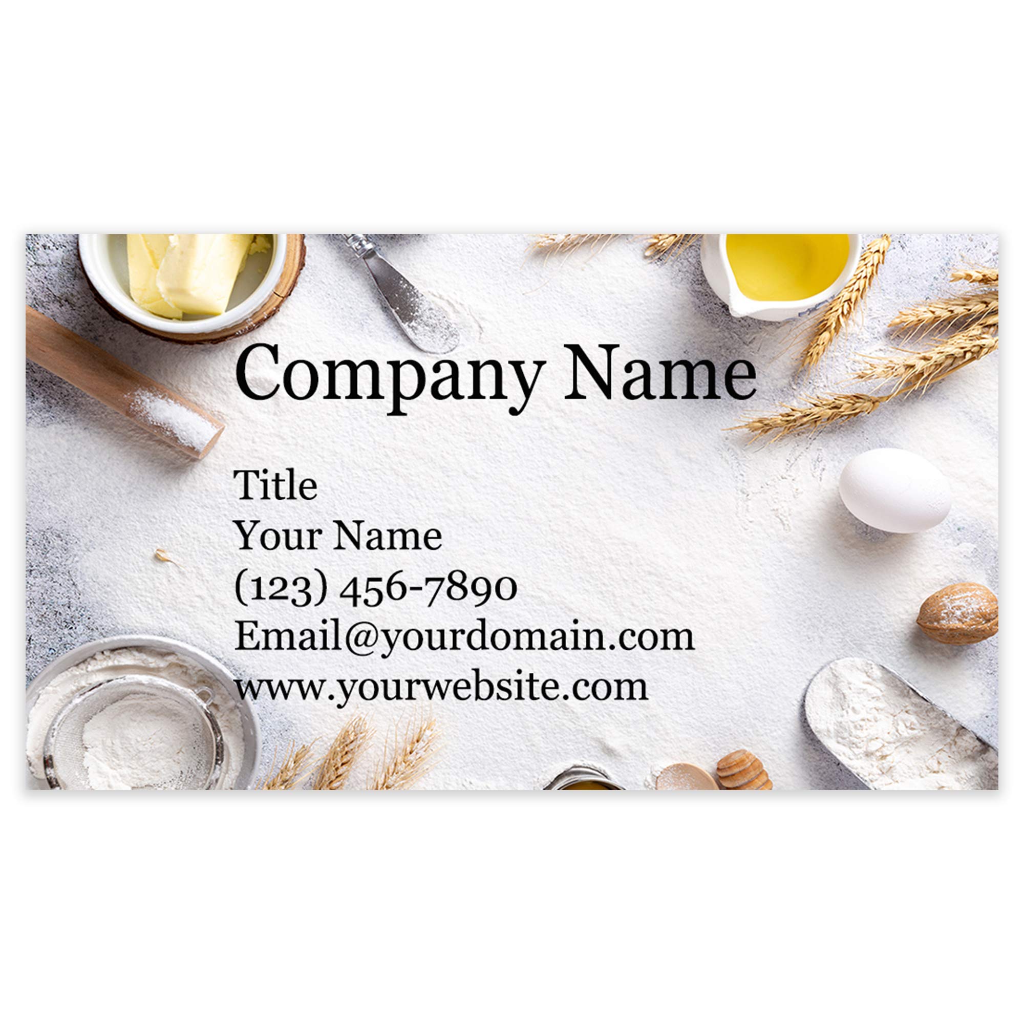 Premium Personalized Business Cards 3.5" x 2" - 100 Cards - 14Pt, Recycled, 28PT Business Cards - All Business Designs - 40+ Designs - 100% Made in the U.S.A. - Same Day Shipping (Bakers Table)