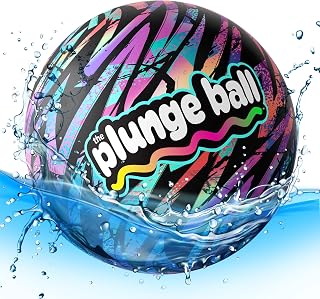 HydroSport Plunge Ball 9 Inch Pool Toy - Sinking Floating Water Ball Swim Games for Kids 8-12 Teens Adults Family