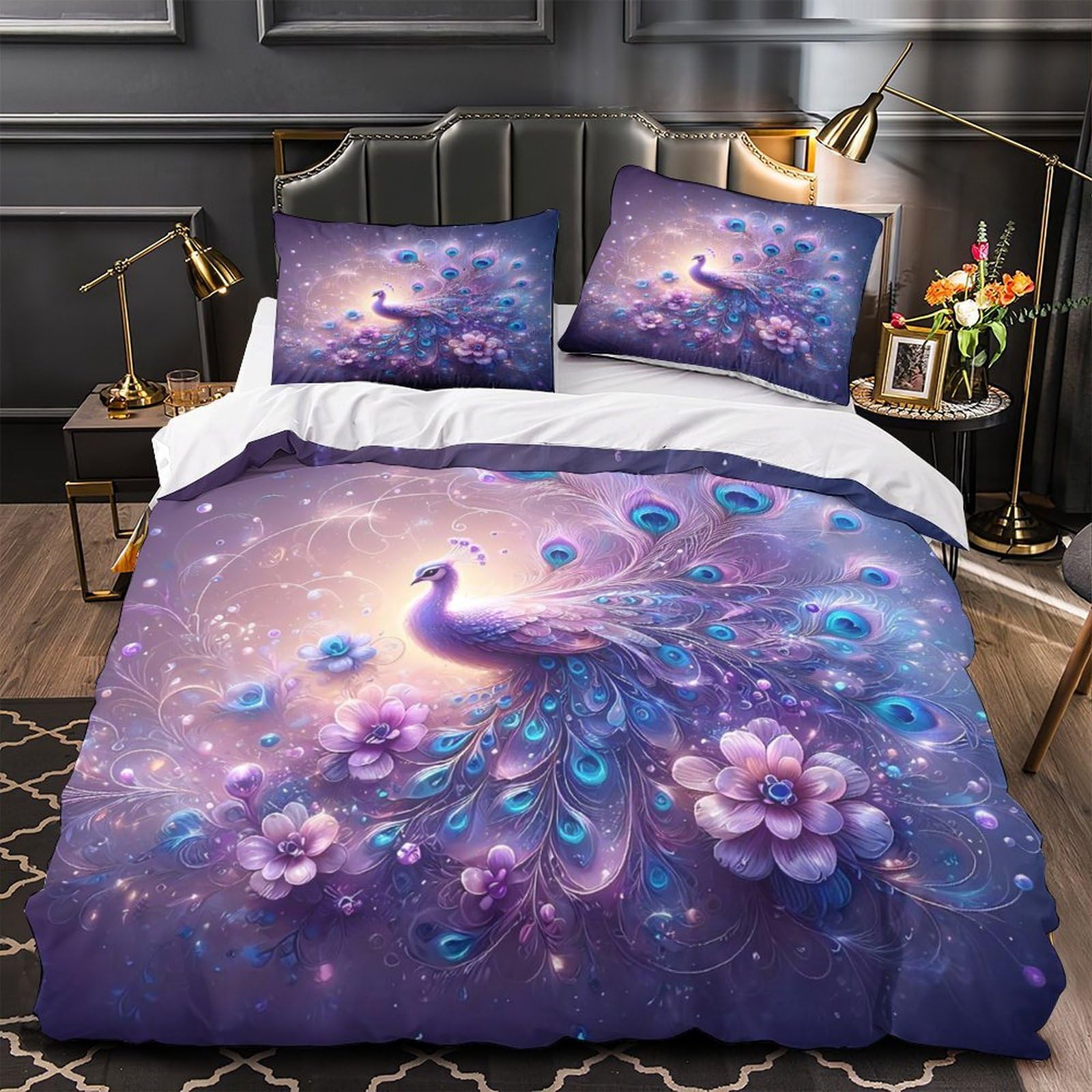 Housse de couette point aborigène pour une chambre d'amis zen
