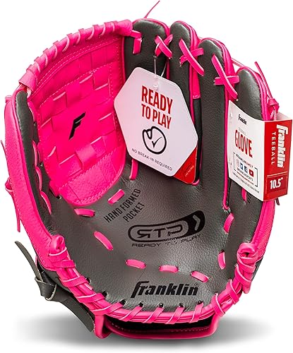 Miniatura 2 de Franklin Sports Guantes de béisbol para niños, guante de pelota RTP para niños + juego de pelotas, guantes de pelota para niños + niñas, niños +