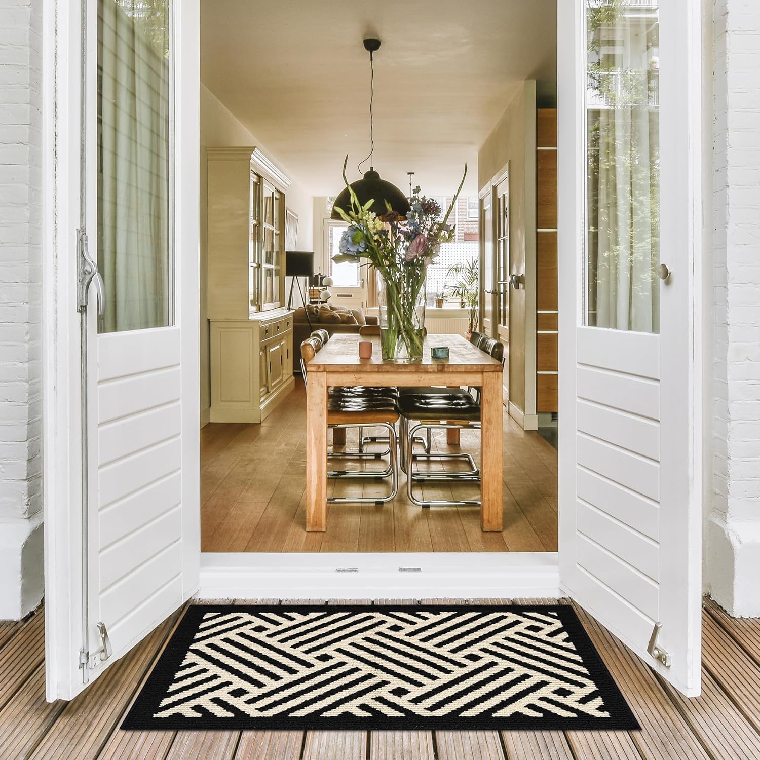 Door Mat Indoor Doormat 60 x 90 cm,Non-Slip Absorbent Dirt Trapper Door Mats Indoor,Machine Washable Low-Profile Floor Mats for Front Back Door,Hallway,Kitchen,Garden,Laudry Room - Image 3