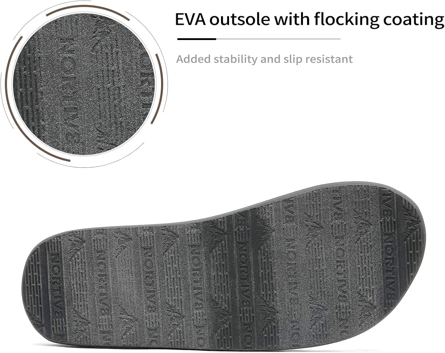 NORTIV 8 Men's Memory Foam Flip Flops Thong Sandals Comfortable Light Weight Beach Sandal