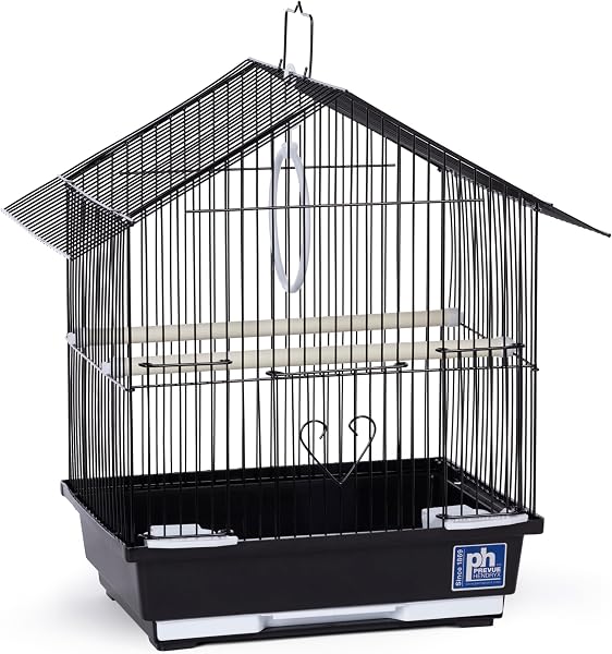 Prevue Pet Parakeet Manor Bird Cage with Handle - Versatile Carrier for Home or Travel, Small Bird Accessories, Easy Sto