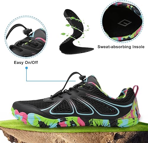 Miniatura 3 de Lefflow Zapatos de agua de senderismo para mujer, minimalistas, para playa, piscina, caminar, zapatos deportivos  Caja de punta ancha