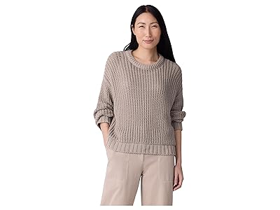 Eileen Fisher Peruvian Organic Cotton Cord Crew Neck Sweater Women