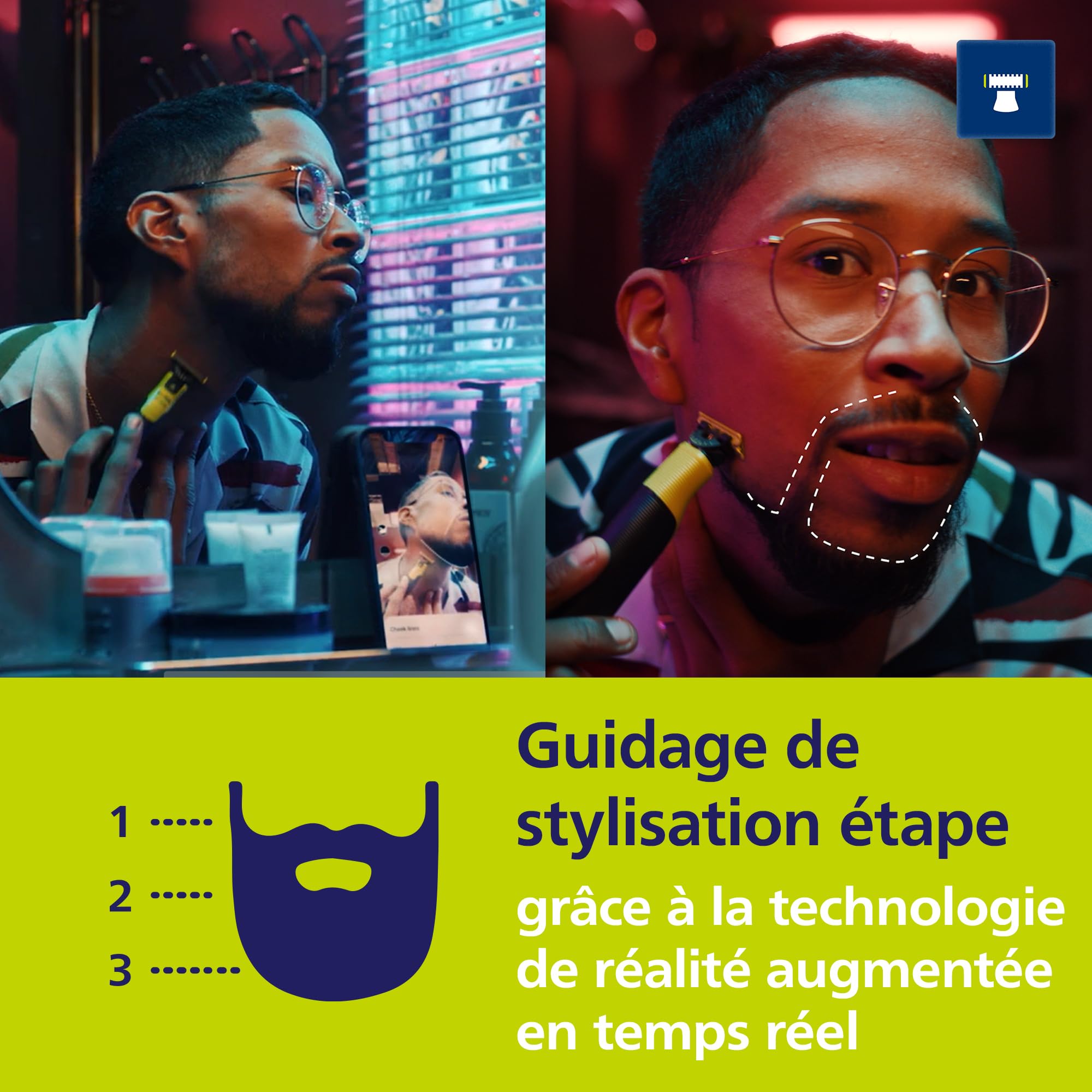 Philips OneBlade 360 avec connectivité Authentique Visage + Corps, Rasoir électrique, Tondeuse à Barbe, Technologie de Lame 360, 1 Lame 360, 1 Sabot réglable 5 en 1, 1 kit Corps, QP4631/65