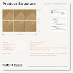 BUBOS Large Acoustic Panels,6 Pack Wood-Pattern Printing Soundproof Wall, Total Size 70.8 x 47.2 Inches Self-Adhesive Decorative Sound Absorbing Panels for Studio, Home,Light Diamond Weave