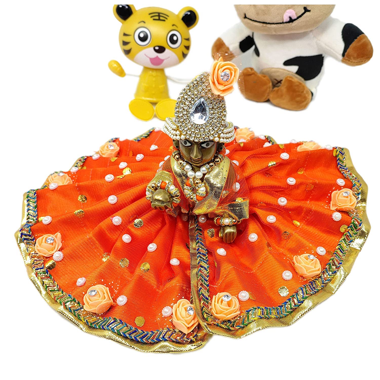 Kanha Ji kapde vert noir taille 6 vêtement de dévotion hindoue Laddu Gopal