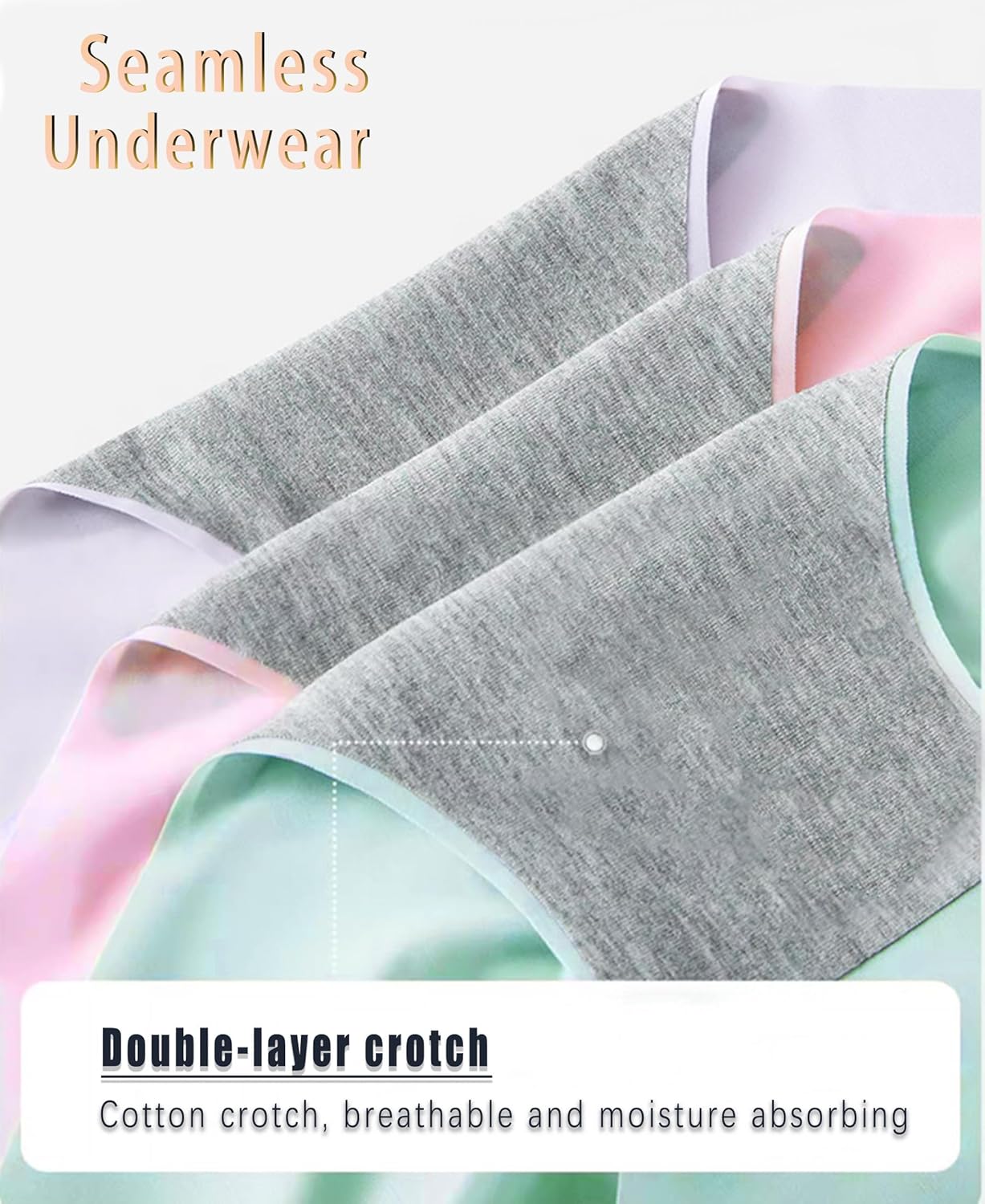 Sladatona Teen Girls Underwear Seamless No Show Big Girls Tagless Panties - Image 3