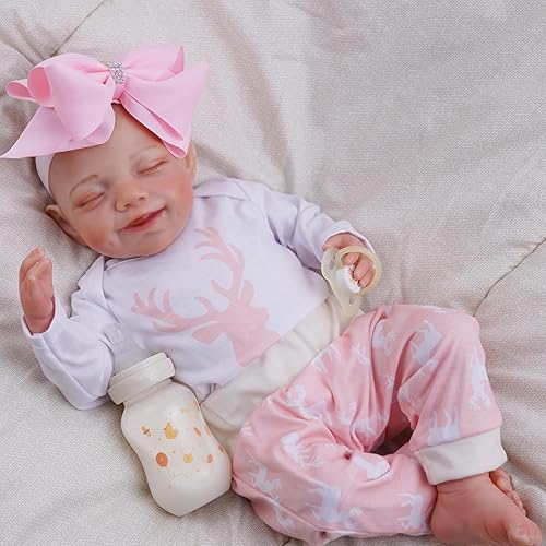 BABESIDE Muñecas Reborn Olivia  Muñeca de bebé realista adorable de vinilo suave de 20 pulgadas, muñeca de bebé que duerme de la vida real, muñecas