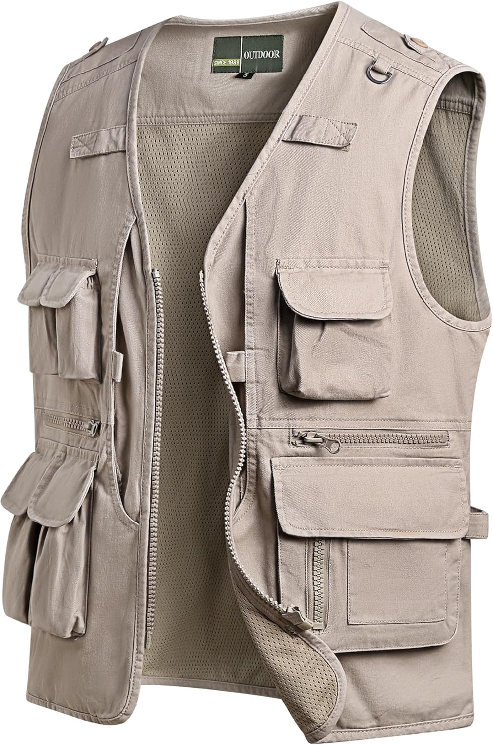 Heren Outdoor Vest Meerdere Zakken Licht Vissen Vest Ademend