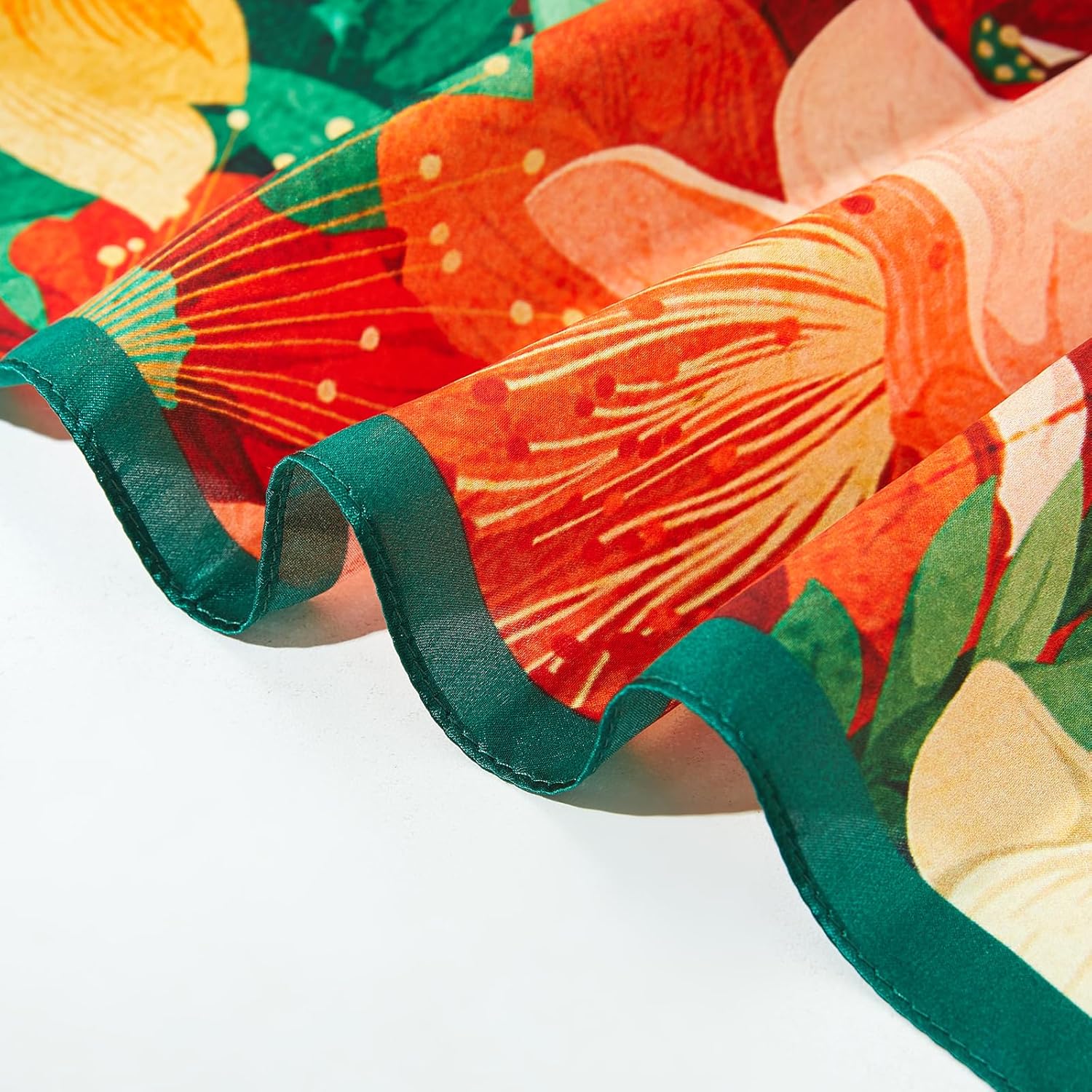 100% Mulberry Silk Square Scarf 27''x27'' Neck Scarf Hair Scarf Headscarf Bandanas for Women - Image 4