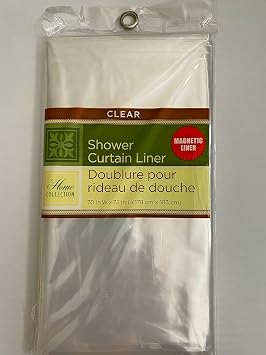 Home Collection PEVA Shower Curtain Liners, Clear 70in x 72in