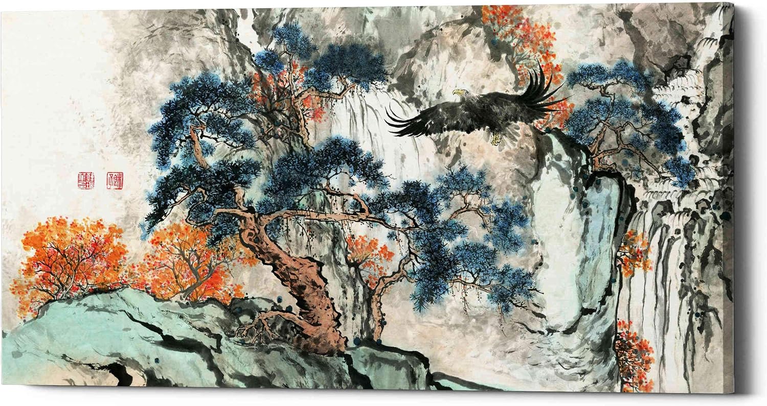 Epic Graffiti 'Bird's Eye View' by River Han, Canvas Wall Art, 12"x24"