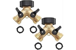 2 Way Brass Hose Splitter