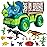 TEMI Dinosaur Truck Toy for Kids 3-5 Years, Triceratops Transport Car Carrier with 8 Dino Figures, Activity Play Mat, Dino Eggs and Trees, Capture Jurassic Dinosaurs Play Set for Boys and Girls