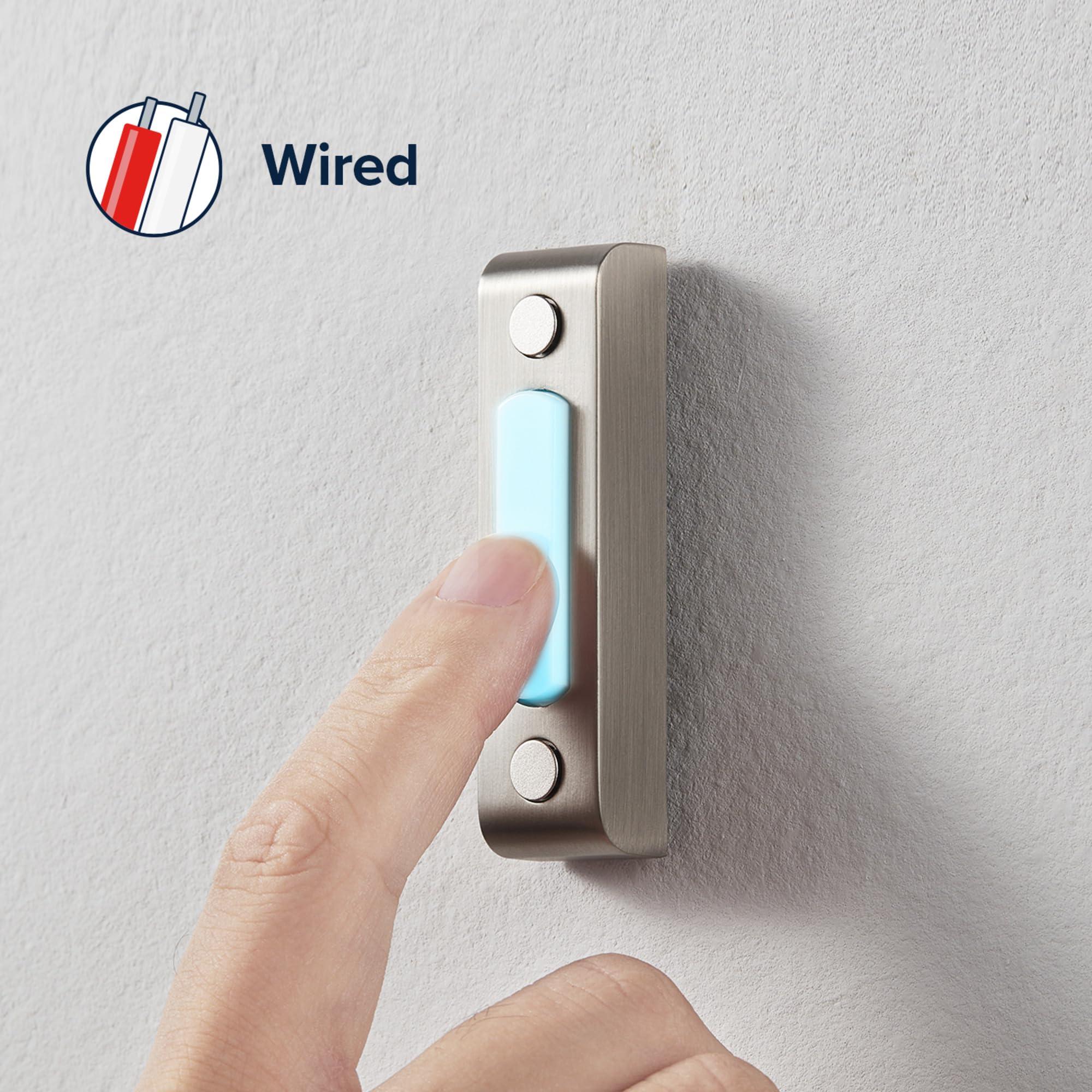 Amazon.com: Heath Zenith Satin Nickel Metal Wired Lighted Push