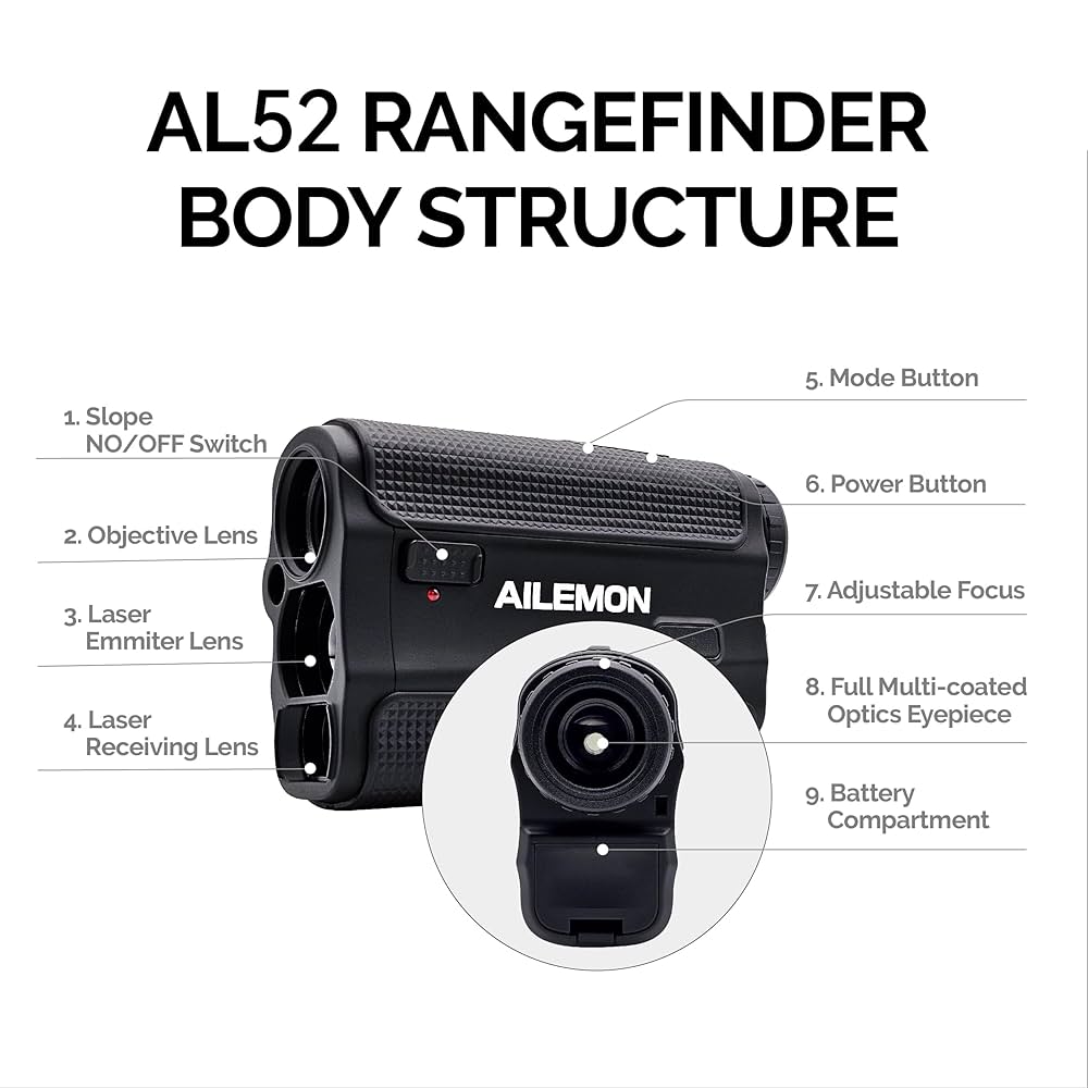 Amazon.com : AILEMON Golf Laser Rangefinder Hunting Range