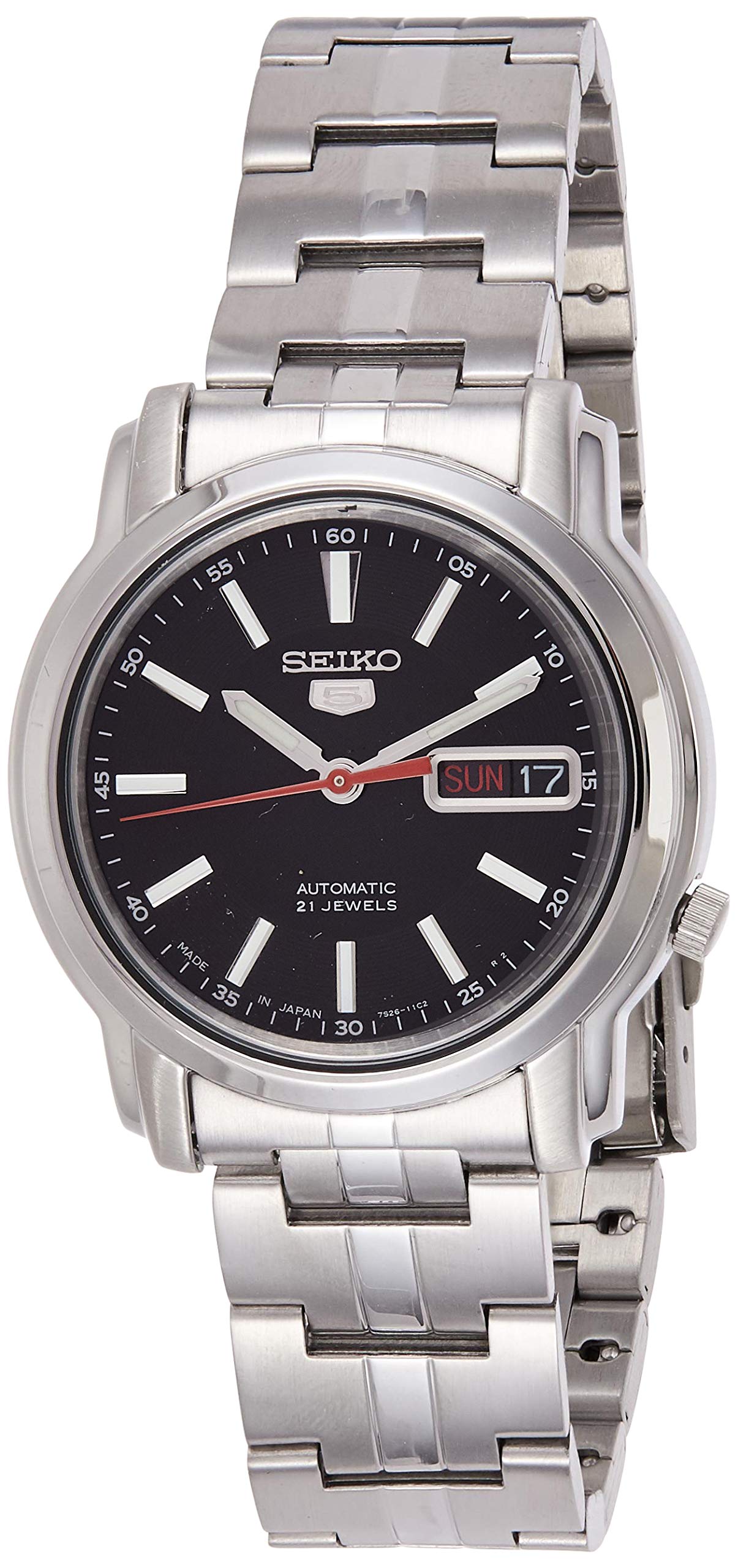 SeikoMen's Automatic Watch, Analog Display and Stainless Steel Strap SNKL83J1
