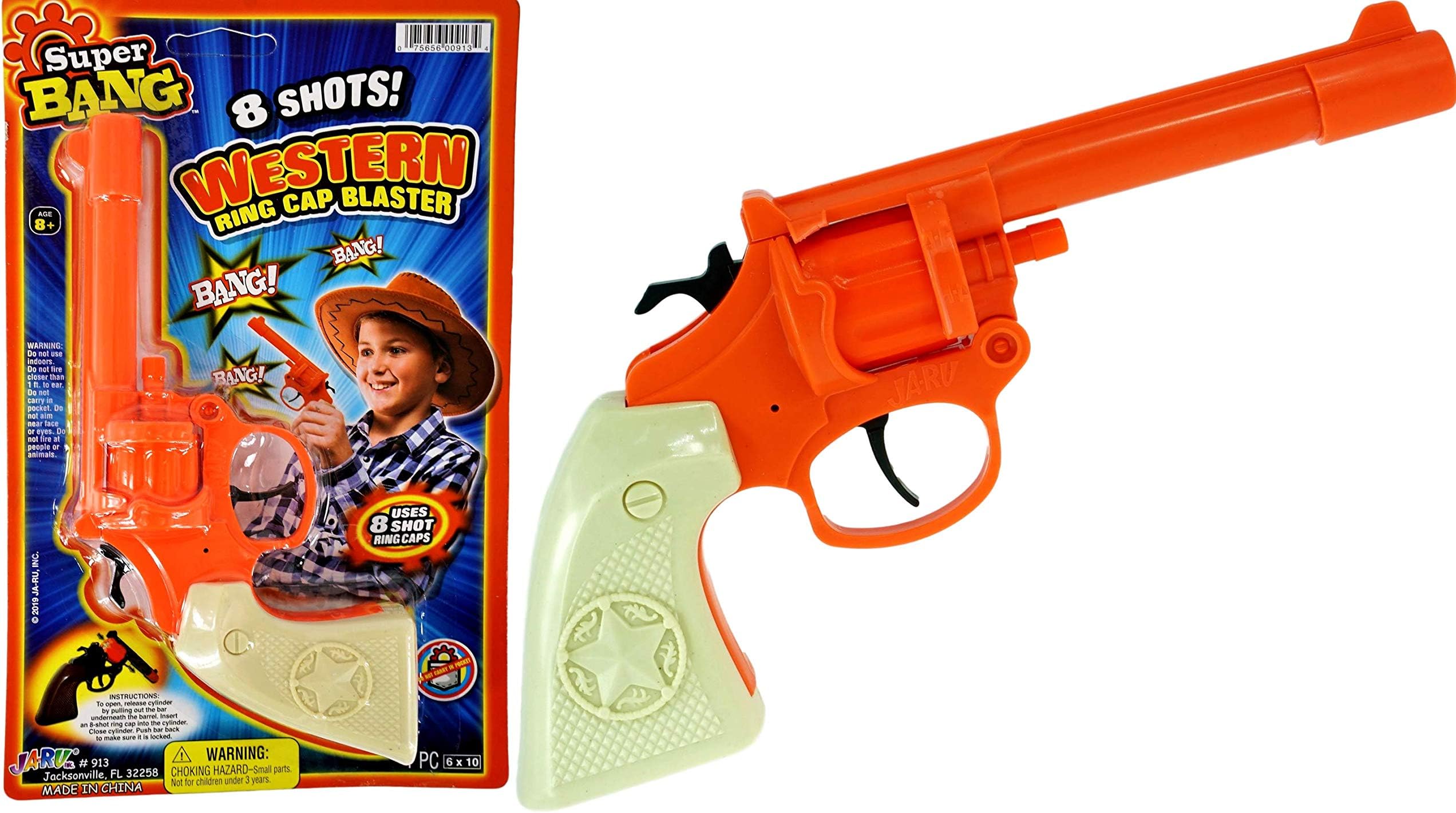 JA-RU Cap Gun Western Wild West Super Bang (1 Unit) Action Bang Party Favors Supplies for Kids.913-1A