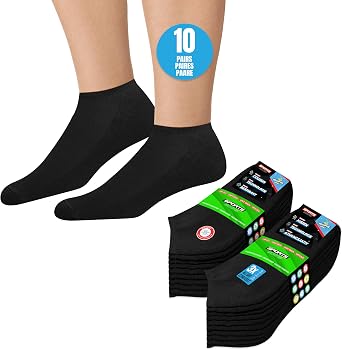 SOXCO 10 Pairs Ankle Socks Men Women No Show Socks, Pack of 10