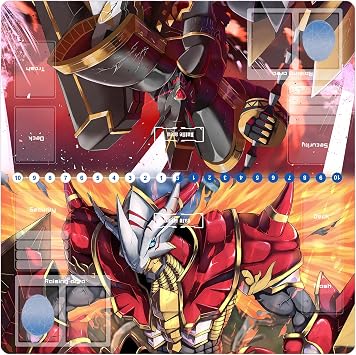 DTCG Playmat Digimon Playmat for 2 Players Duel Mat Game Competition Pad Mat Card Binder Deck 60x60cm 23.6x23.6inch 8