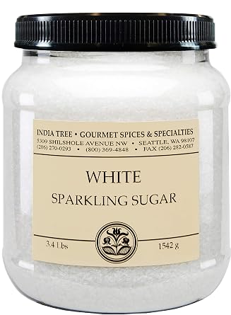 India Tree White Sparkling Sugar, 3.4 lb Canister, Granules