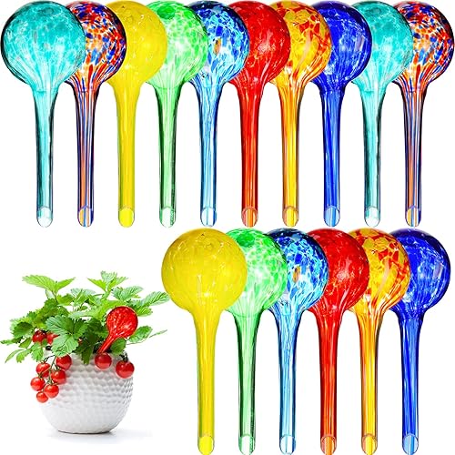 16 unidades de dispositivos de riego de plantas de 5.1 fl oz pequeños globos de riego automático para macetas de interior y exterior, globos de
