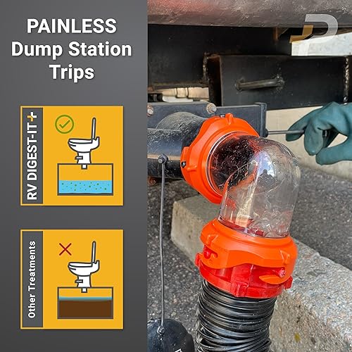 Miniatura 6 de Unique RV Digest-It+, tratamiento de inodoro extra fuerte para autocaravana, licua, desechos y todas las marcas de papel higiénico, eliminador de
