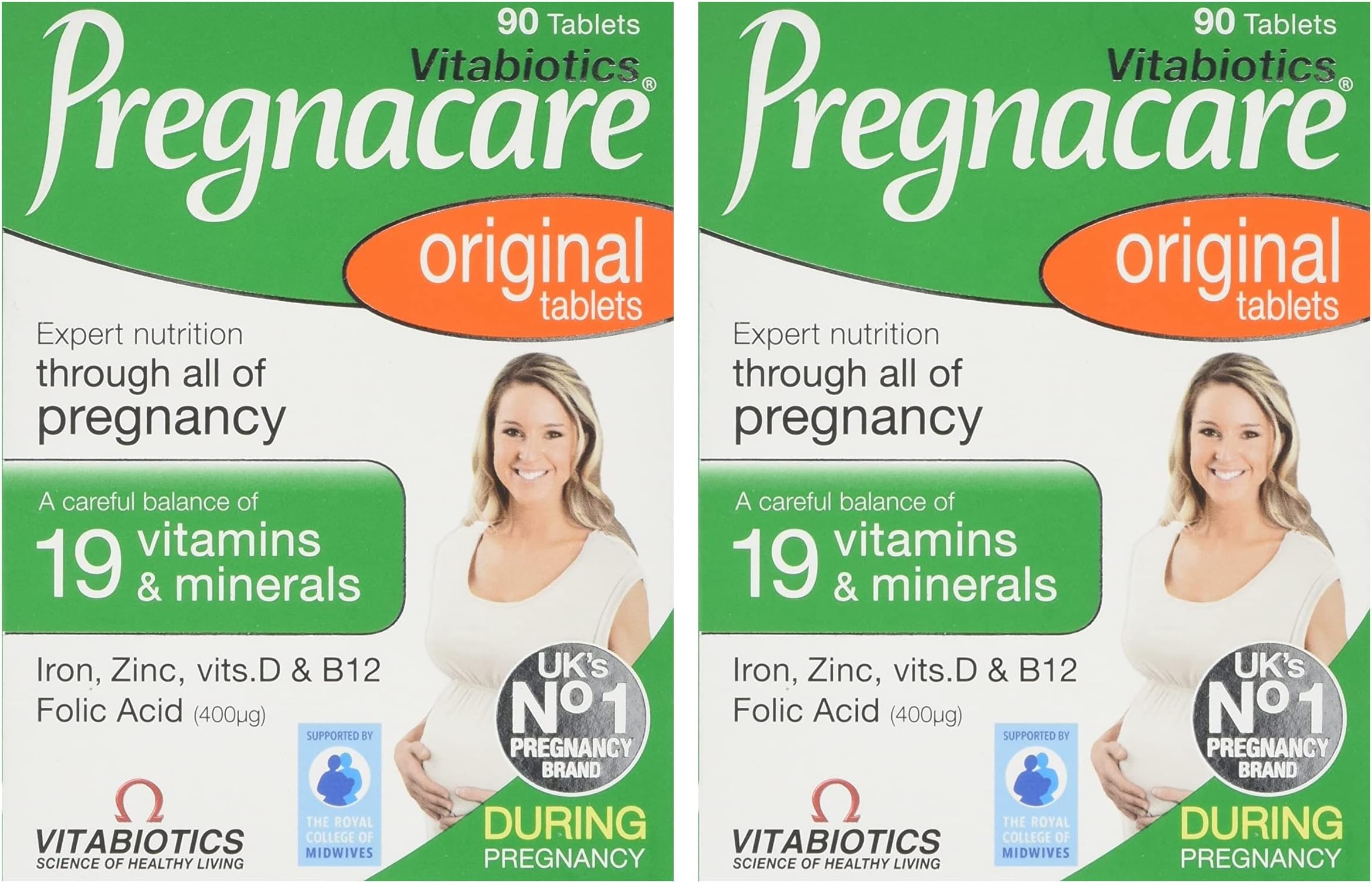 Vitabiotics Pregnacare Original 90 Tablets, Pack of 2
