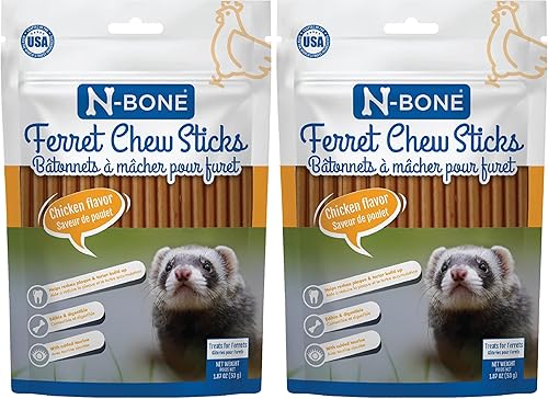 Miniatura 9 de N-Bone Palitos masticables para hurones sabor salmón, bolsa de 1.87 onzas