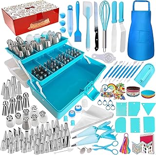 THE WHITE SHOP 368PCS-Cake Decorating Tools Supplies Kit Piping Bags and Tips Set For Baking with 65 Piping Tips
