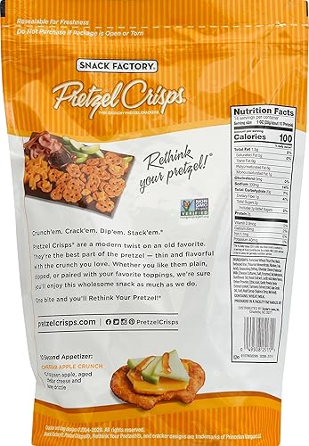 Miniatura 4 de Snack Factory Patatas fritas de pretzel, queso cheddar, tamaño de fiesta, 14 onzas