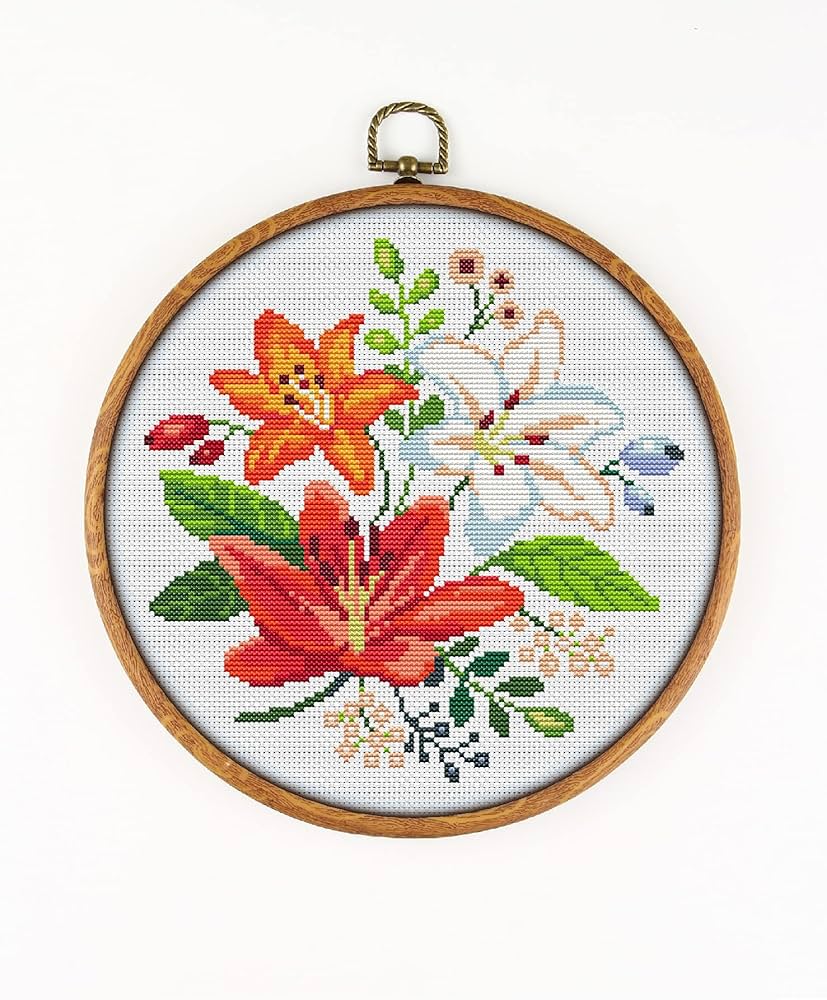 トップス soorploom cross stitch A Glimpse of Sakura Cross Stitch Pattern: Cherry Blossom