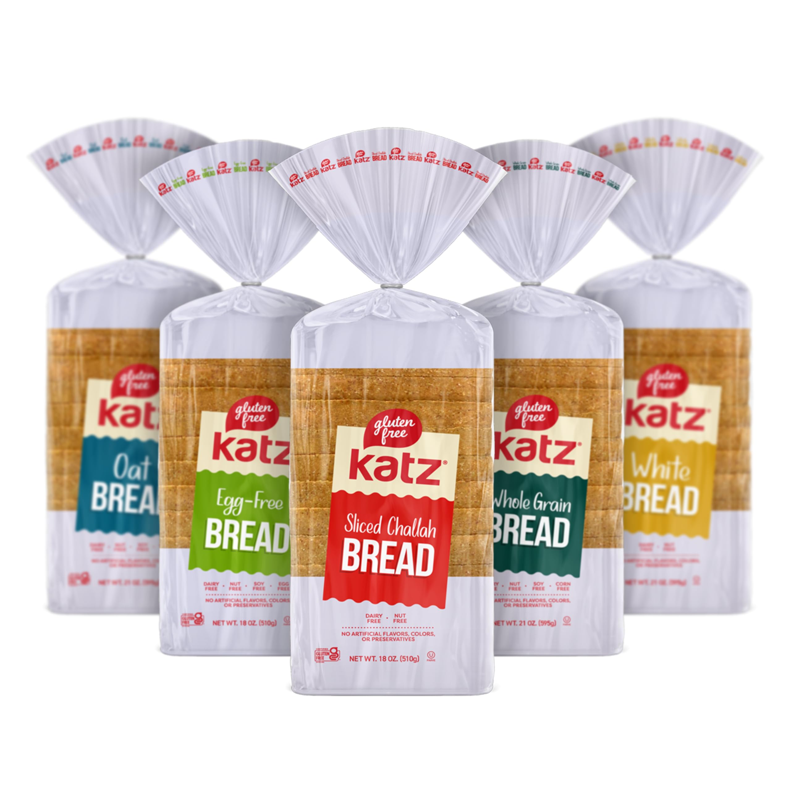 Buy Katz Gluten Free Bread Variety Pack White, Wholegrain, Oat, Egg