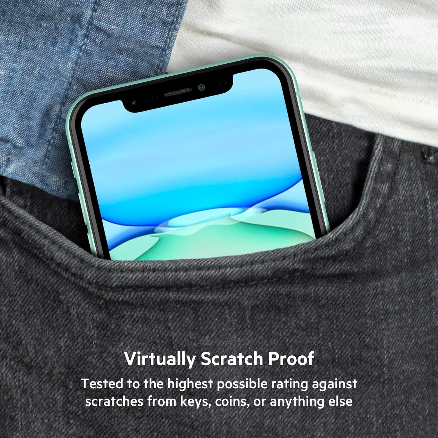 Belkin iPhone 11/XR Screen Protector 2 Pack, Tempered Glass, Bubble Free, Easy Application